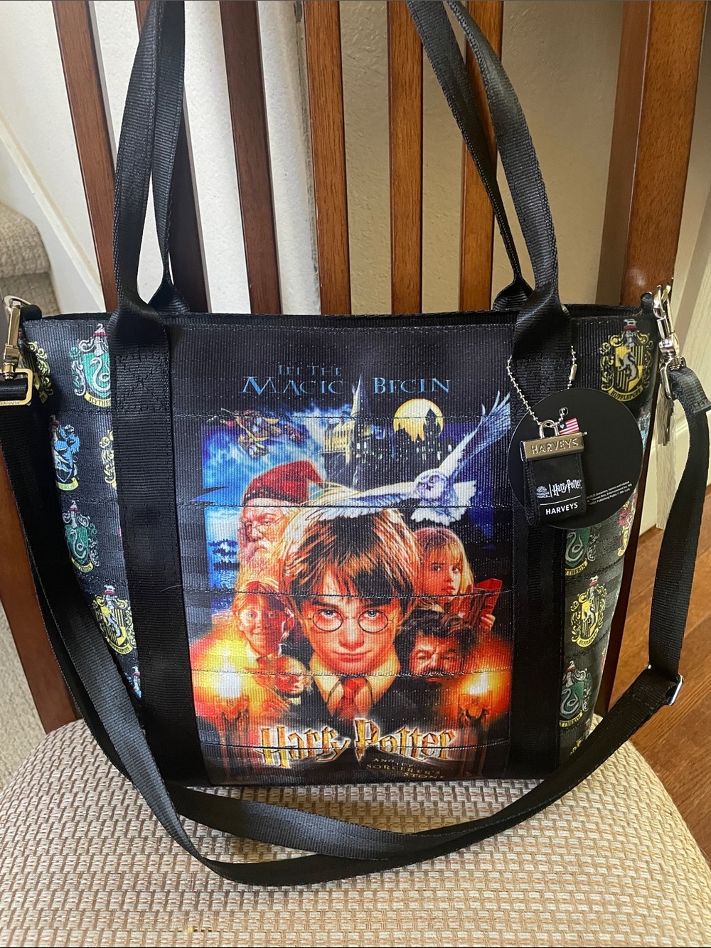 Harveys Black Harry Potter Printed Poster Tote